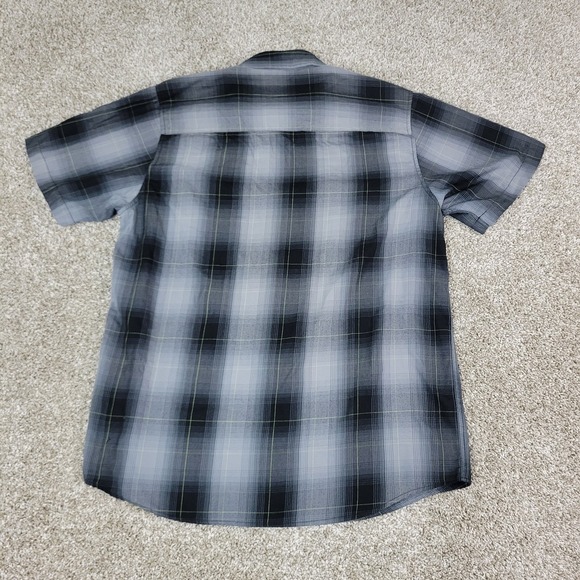 Dixxon Flannel Company End Of The Tunnel Mens Large Black Plaid Pearl Snap SS - Picture 3 of 6